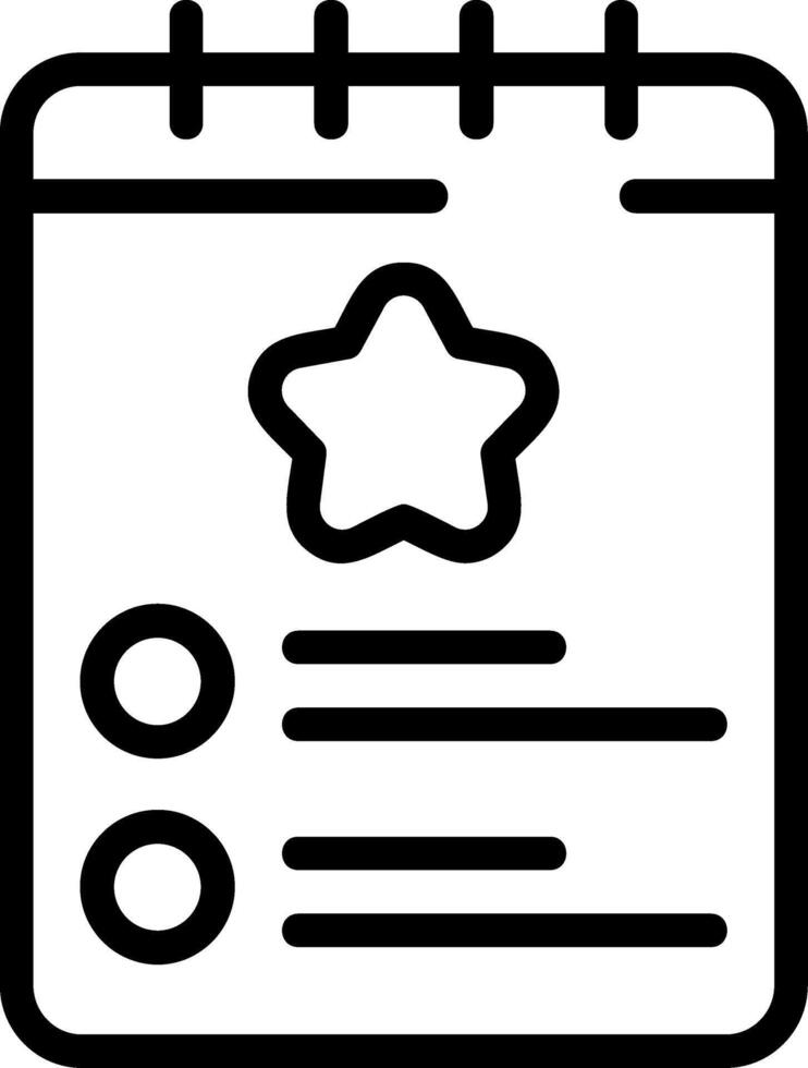 Wishlist Star Outline Style Icon vector