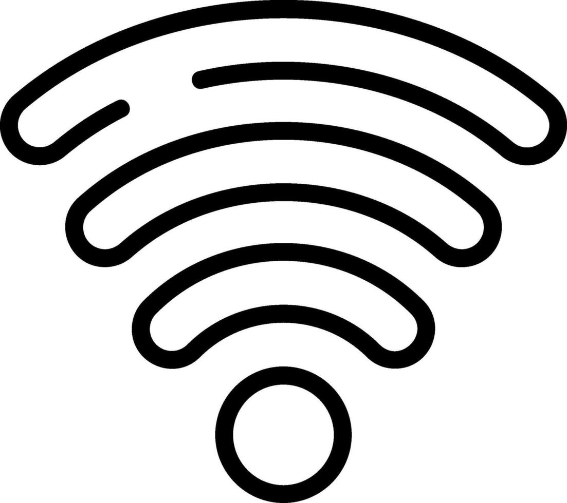 Wi Fi Symbol Outline Style Icon vector