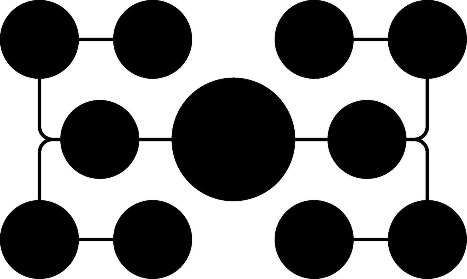A black and white image of a diagram with circles vector