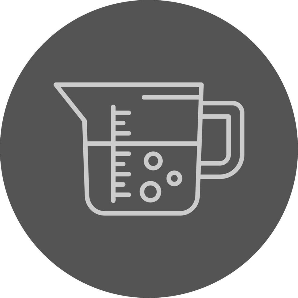 A measuring cup with water in it vector