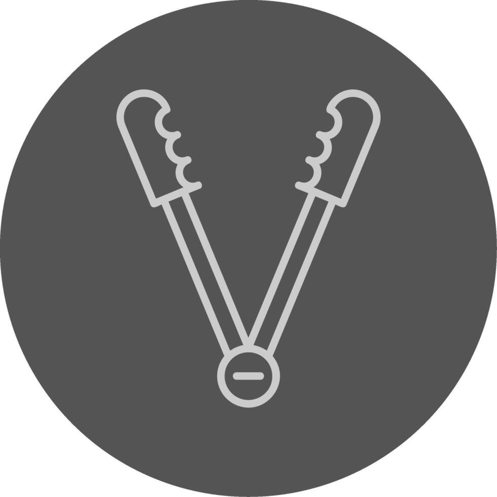 Two scissors in a circle icon vector