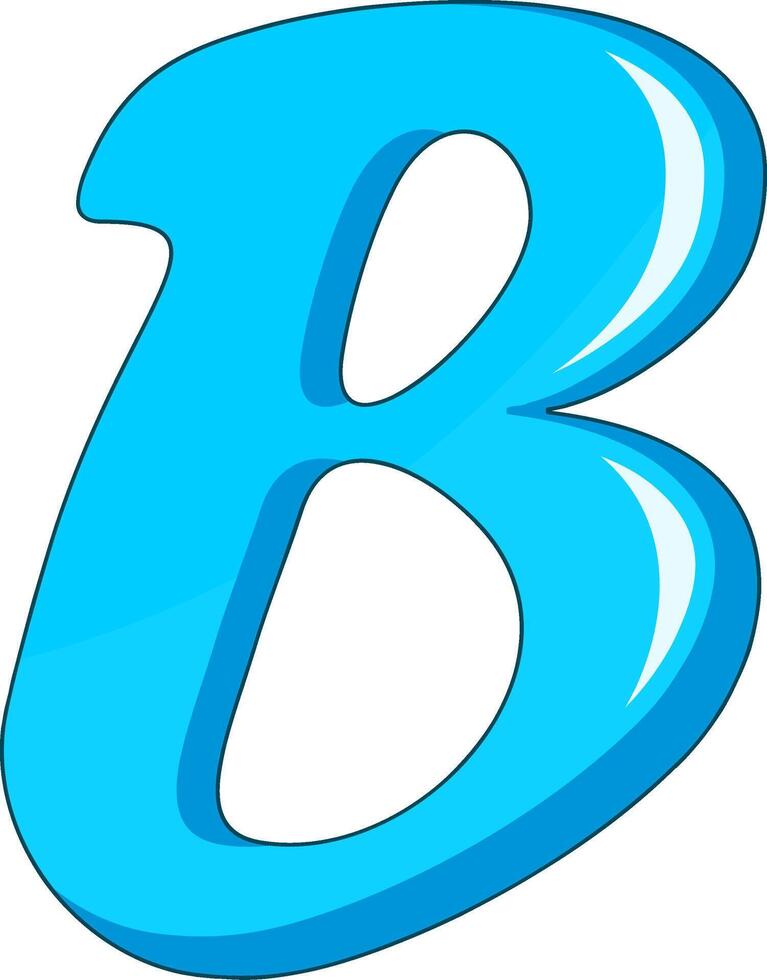 A blue letter b with a white background vector