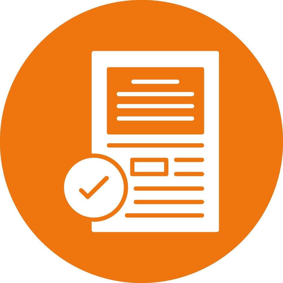 A document icon with a check mark and a paper vector