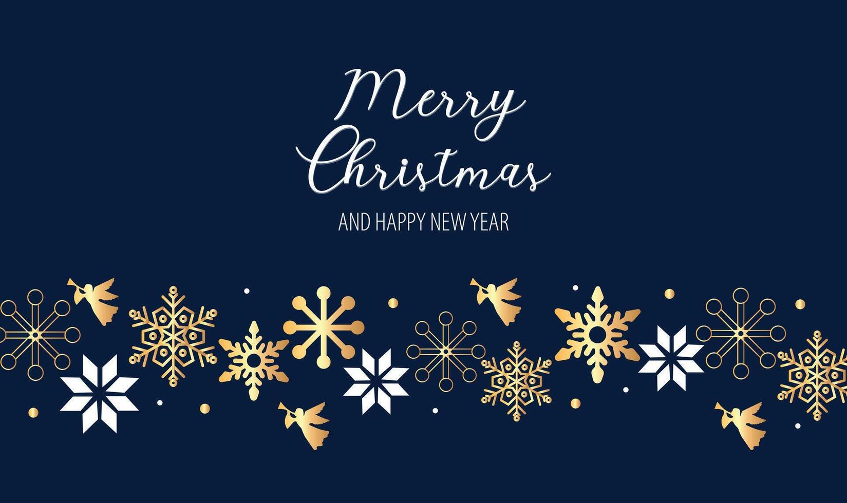 Festive holiday greeting background design featuring snowflakes Merry Christmas and New Year celebrations. graphics vector