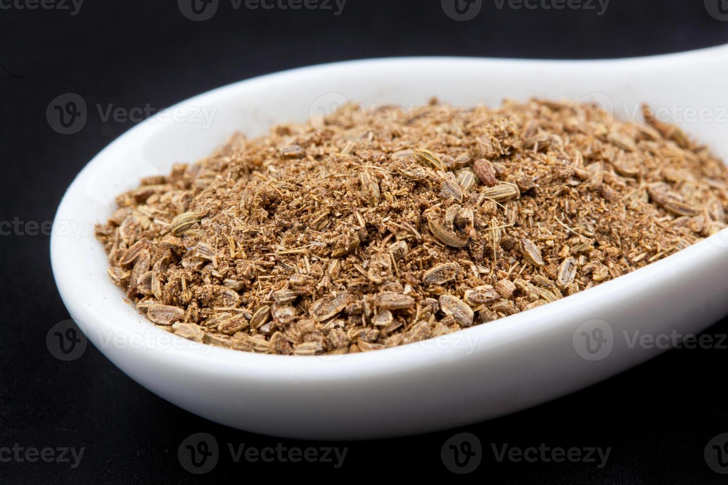 Fennel seeds and ground coriander photo