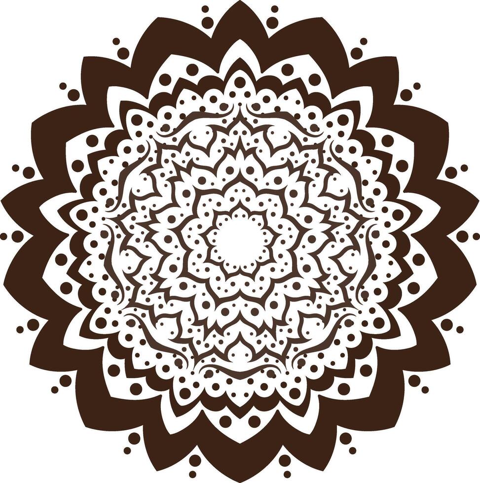 Circular pattern in the form of a mandala. Henna tatoo mandala. Mehndi style. Decorative pattern in oriental style. Coloring book page. vector
