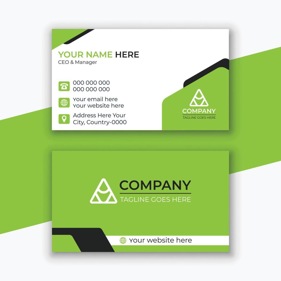 Modern Luxury Business Card Layout. Professional, minimalist editable design Template vector