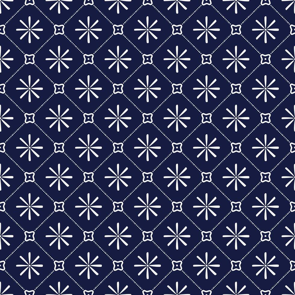 abstract batik floral geometric pattern vector