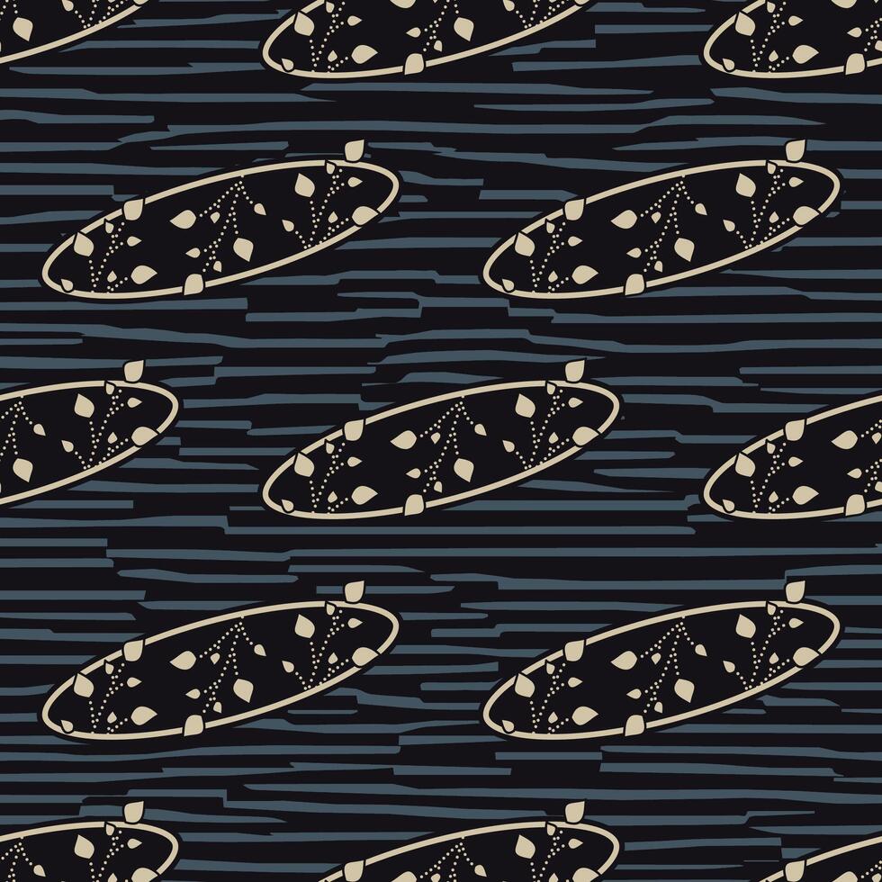 abstract oval batik leaves pattern vector
