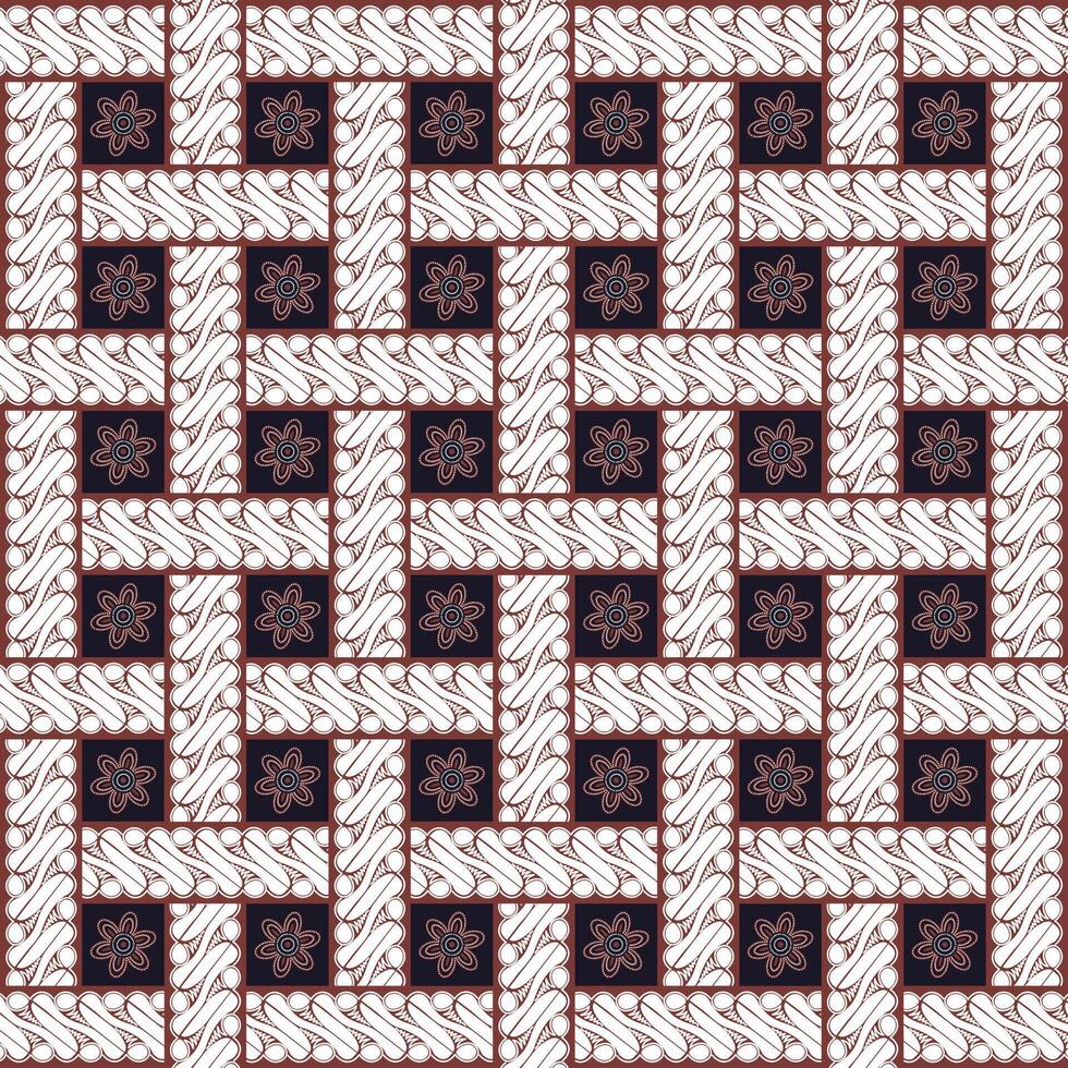 abstract batik tiles flower pattern vector