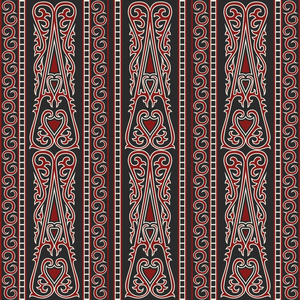 borneo abstract ethnic batik pattern vector