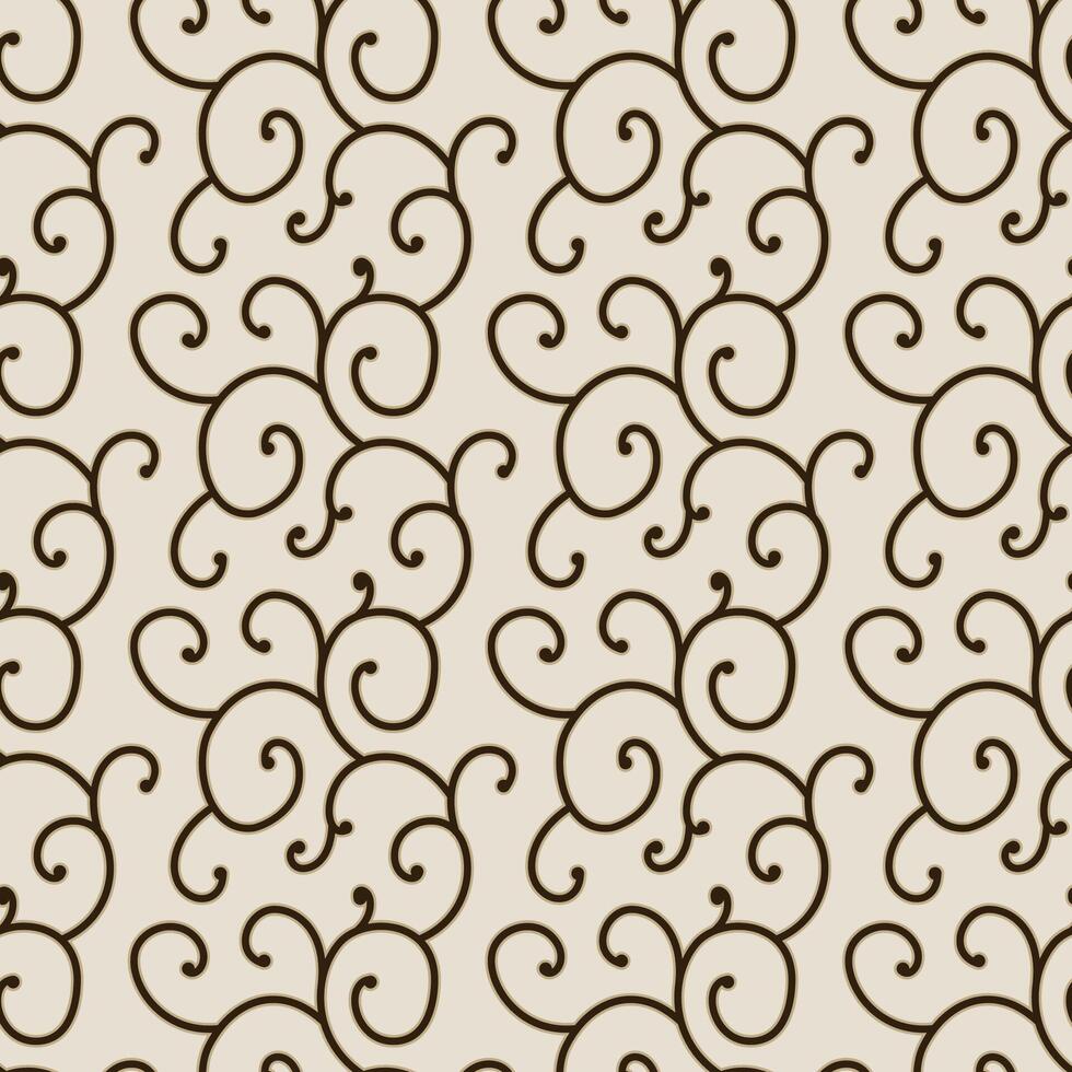 abstract twirl plants fabric pattern vector