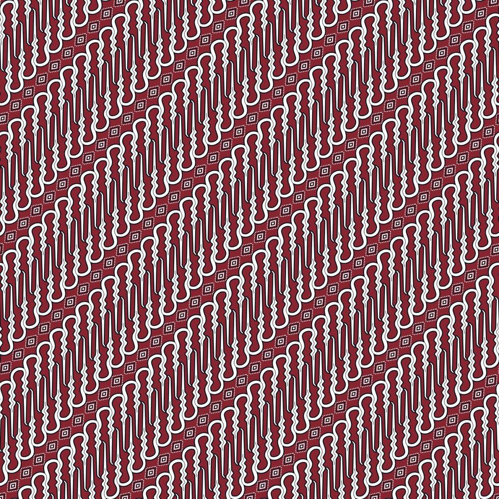 red ethnic elegant batik parang vector
