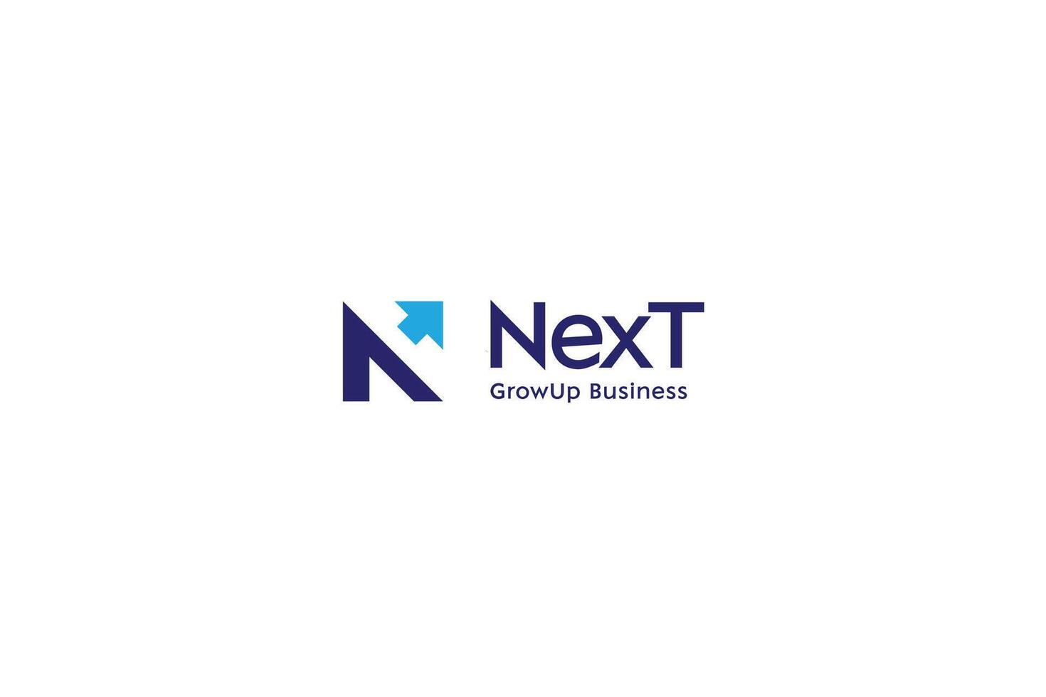 Letter N simple arrow business grow and development projects logo vector