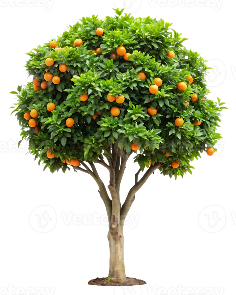 Orange tree with fruit on it png