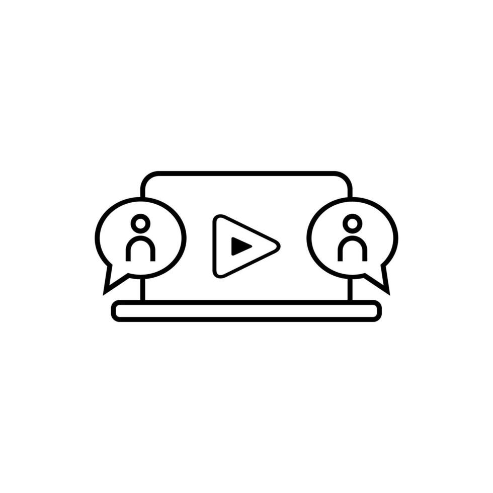 Live webinar icon in simple style. Online training webinar illustration on white background. vector