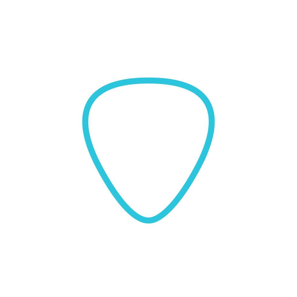 Guitar pick icon. Isolated on white background. From blue icon set. vector