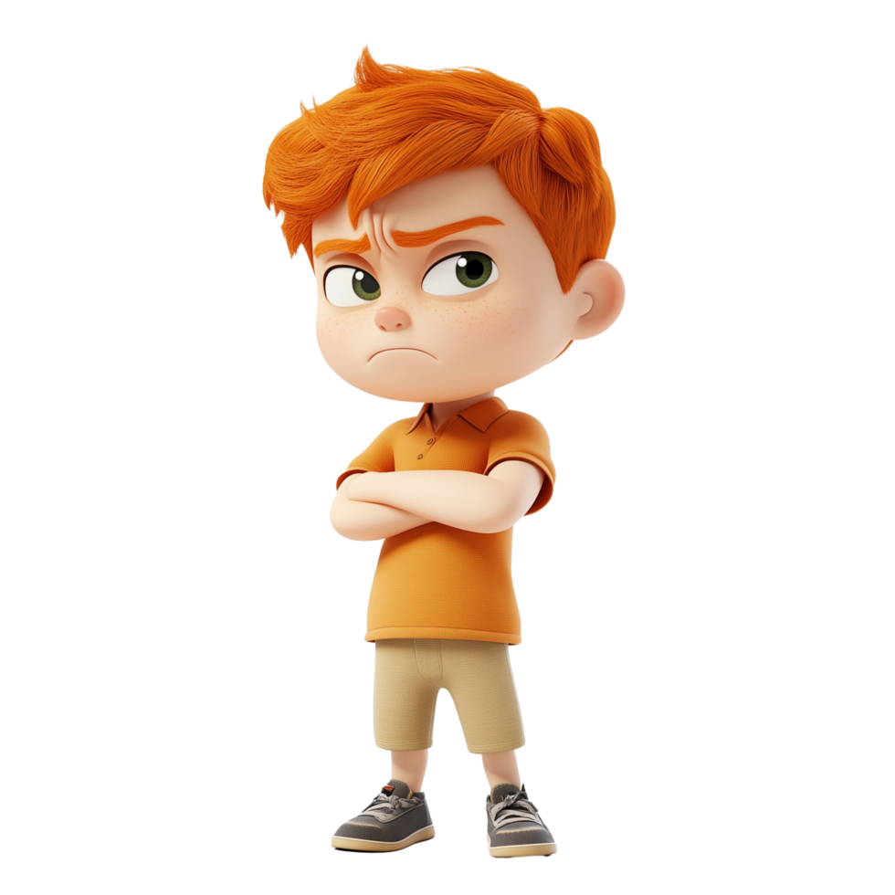 Expressive Ginger Boy png