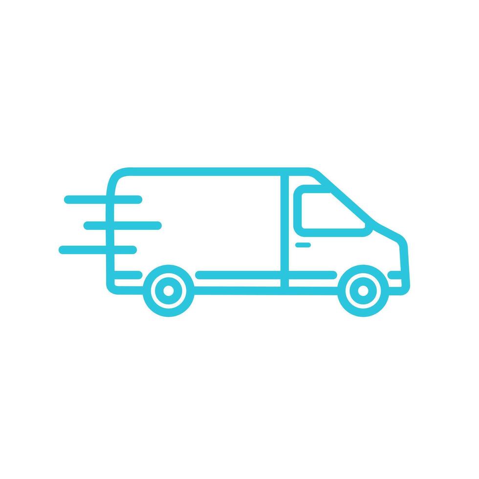 Moving van icon. Isolated on white background. From blue icon set. vector