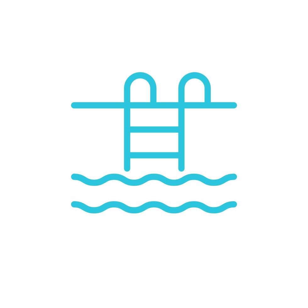 Swimming pool icon. Isolated on white background. From blue icon set. vector