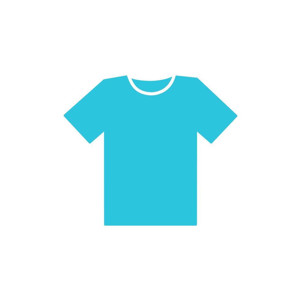 Simple Men T-Shirt icon. Isolated on white background. From blue icon set. vector