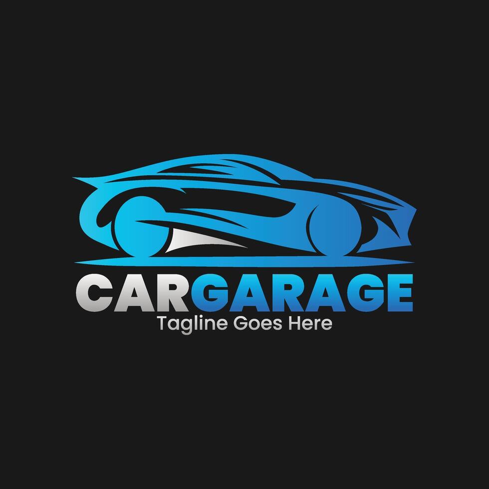 car garage logo design template vector