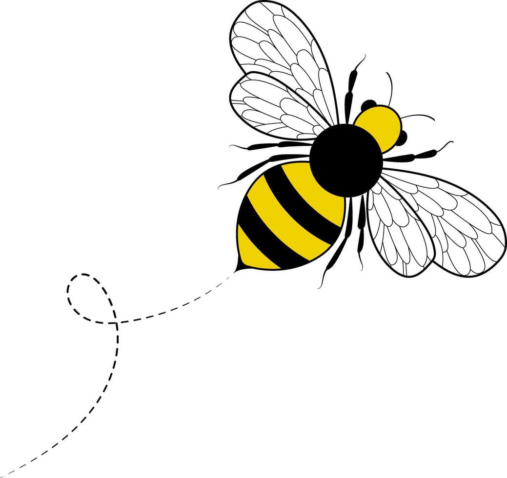 Honey bee icon. Insect character vector