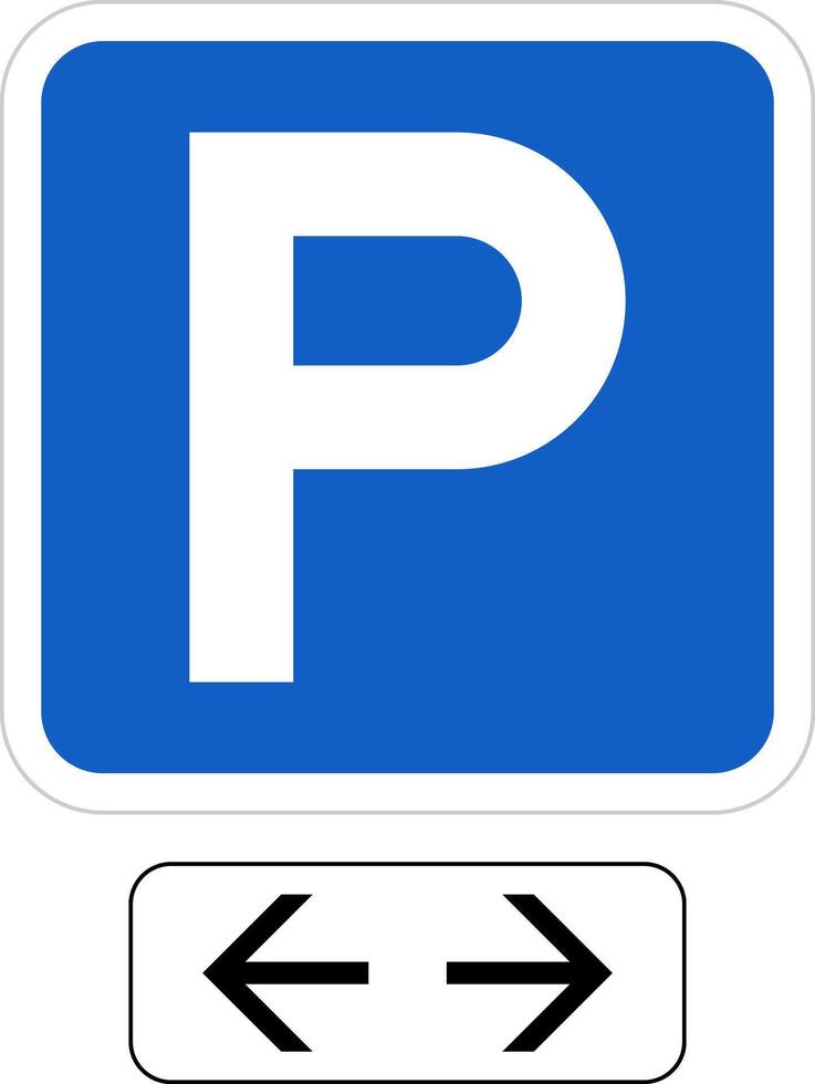 Parking lot, road sign. Parking signs collection vector