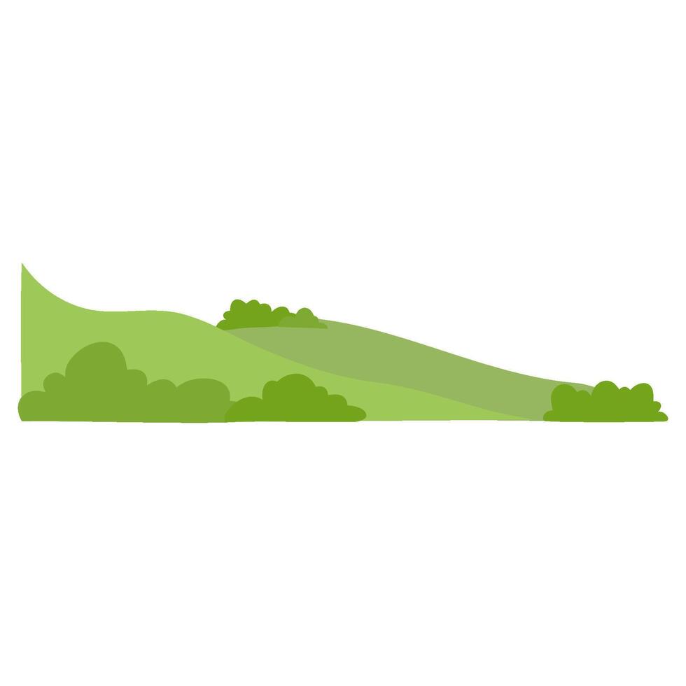 Green field landscape vector