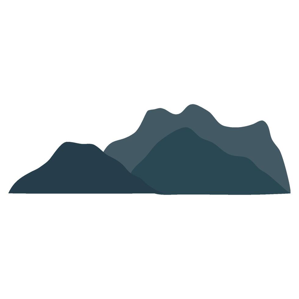 Misty mountain landscape view vector