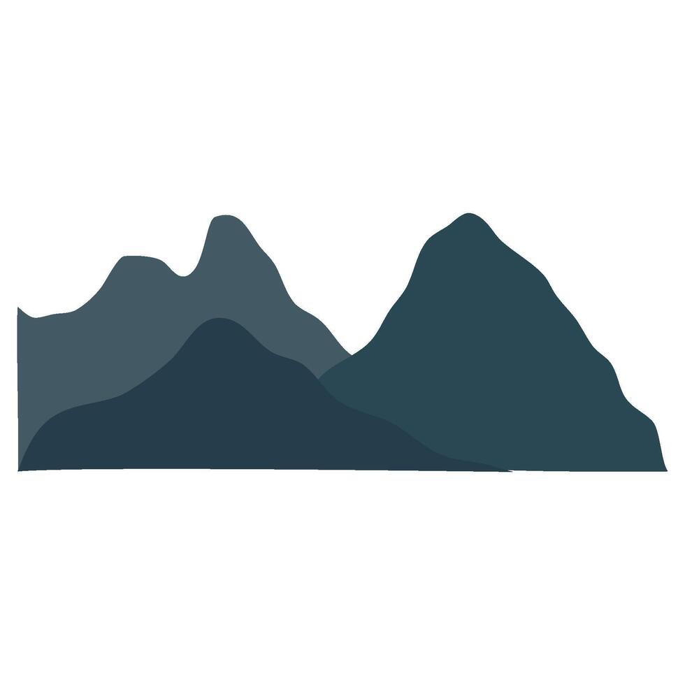 Misty mountain view landscape vector