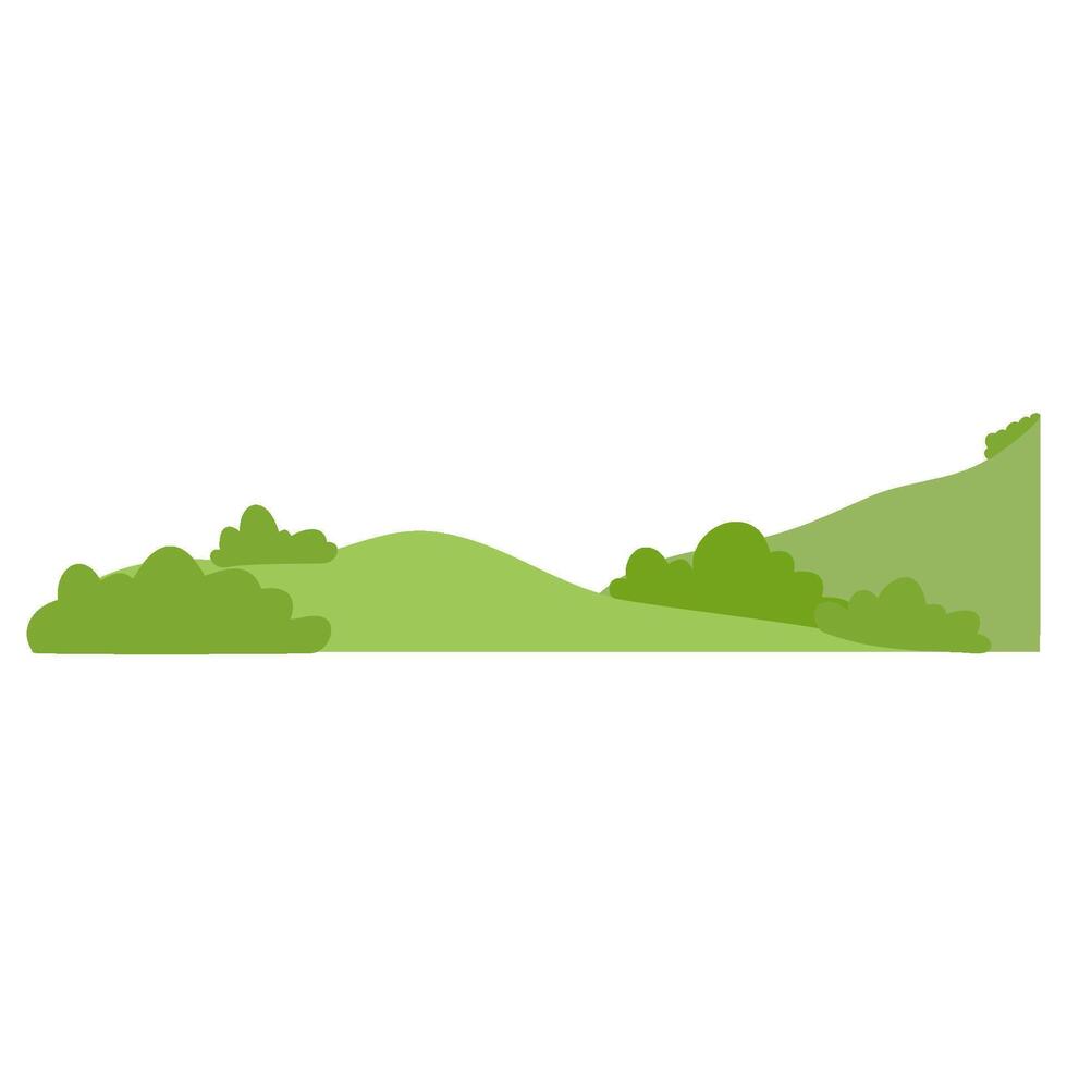 Grass hill view landscape vector