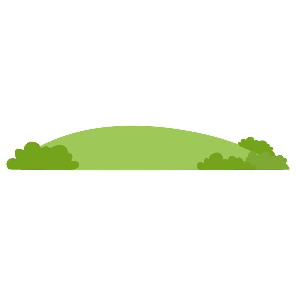 Grass hill view vector