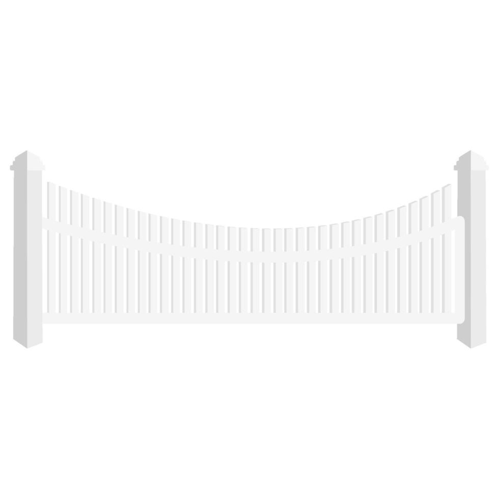 a white wooden fence vector