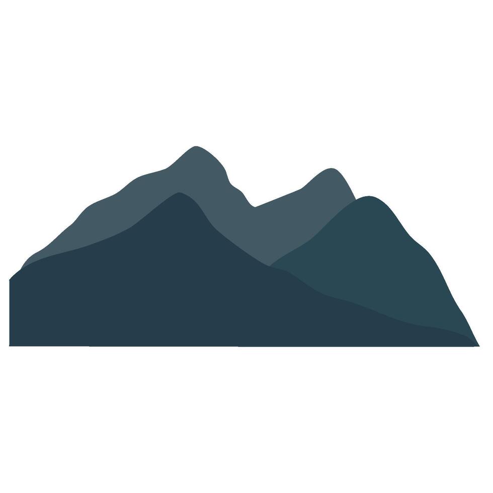 Misty mountain view background vector