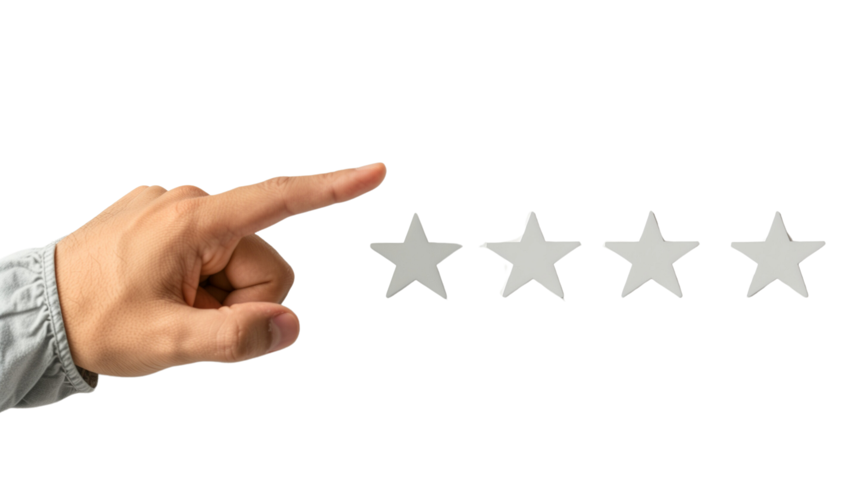 A pleased customer rating a five-star feedback form. png