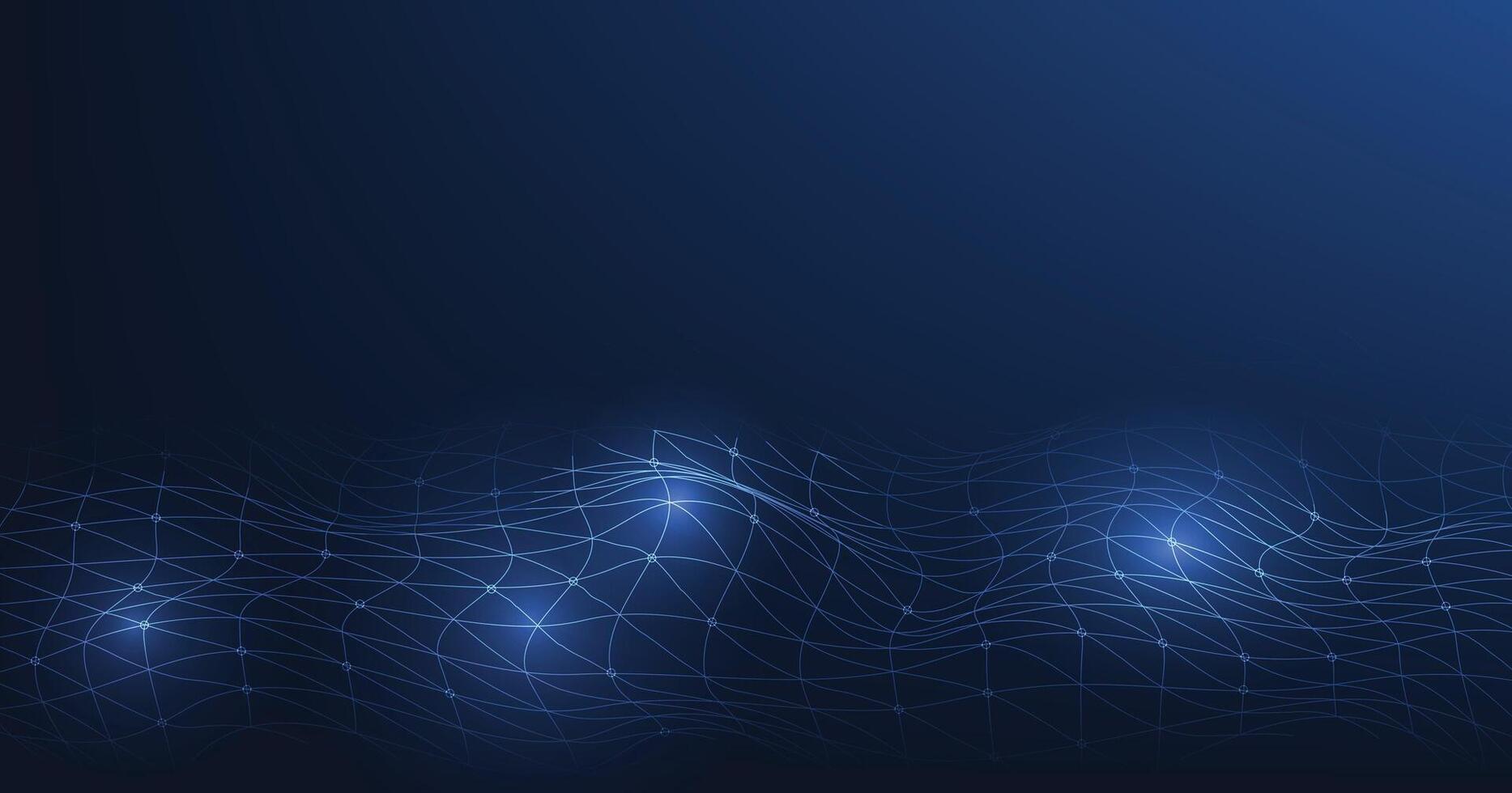 Geometric mesh lines on a dark blue background. vector