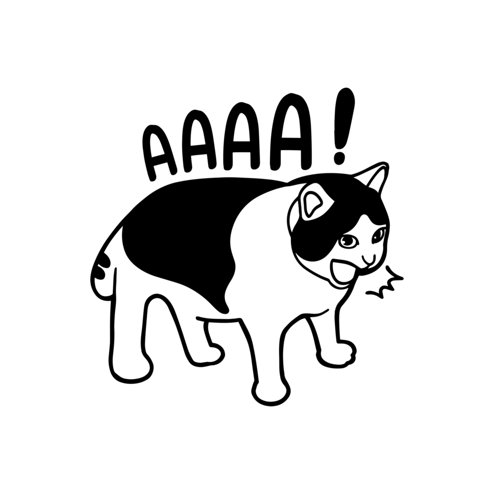 Screaming Cat Meme Meme Sticker Coloring T-shirt Transparent Cute Illustration png