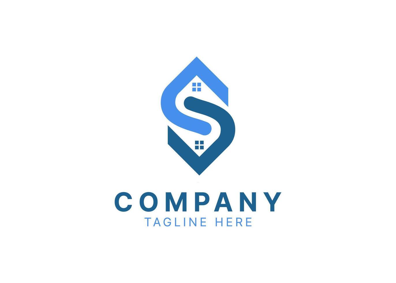 Real estate initial s letter logo template design for business and finance industry. vector
