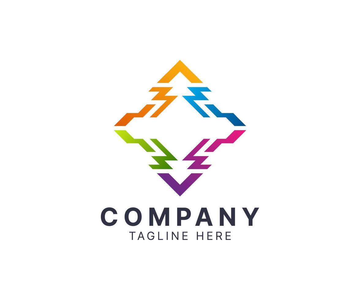 Abstract colorful logo template illustration design for modern and creative businesses. vector