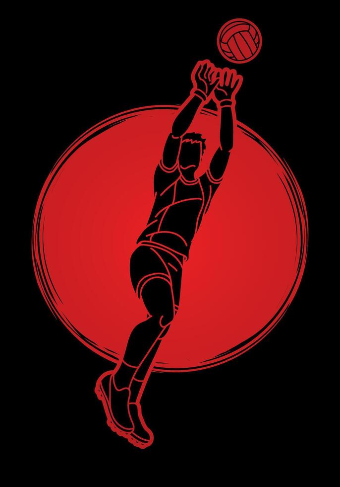 Gaelic Football Male Player Sport Action Cartoon Graphic vector