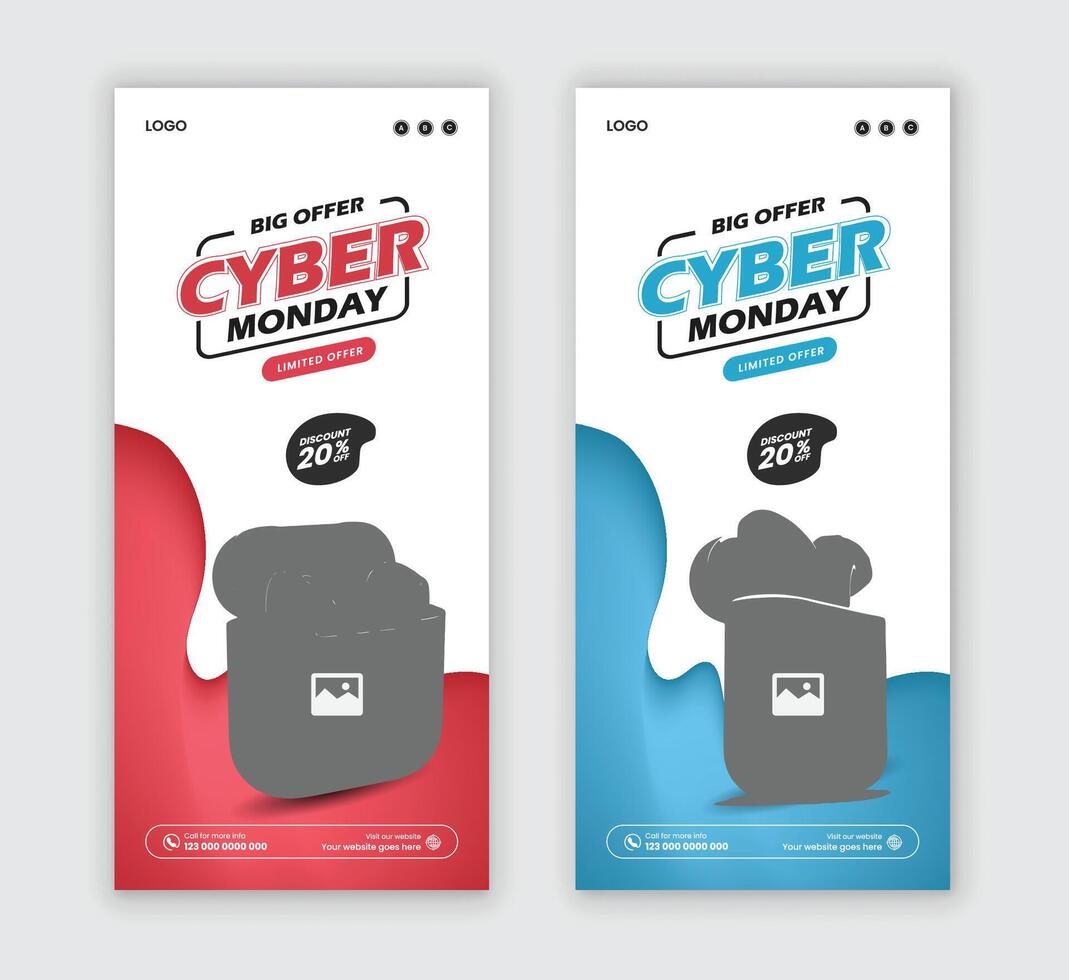 Earbuds Super Sale Dl flyer, handbill Banner Template, Big offer cyber Monday Leaflet design vector