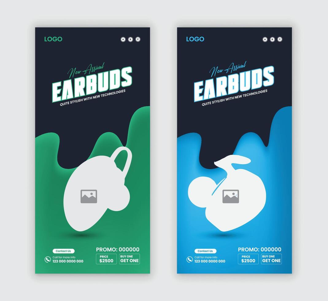 Super sale black Friday Dl flyer design template or headphone Cyber Monday selling Rack Card design vector