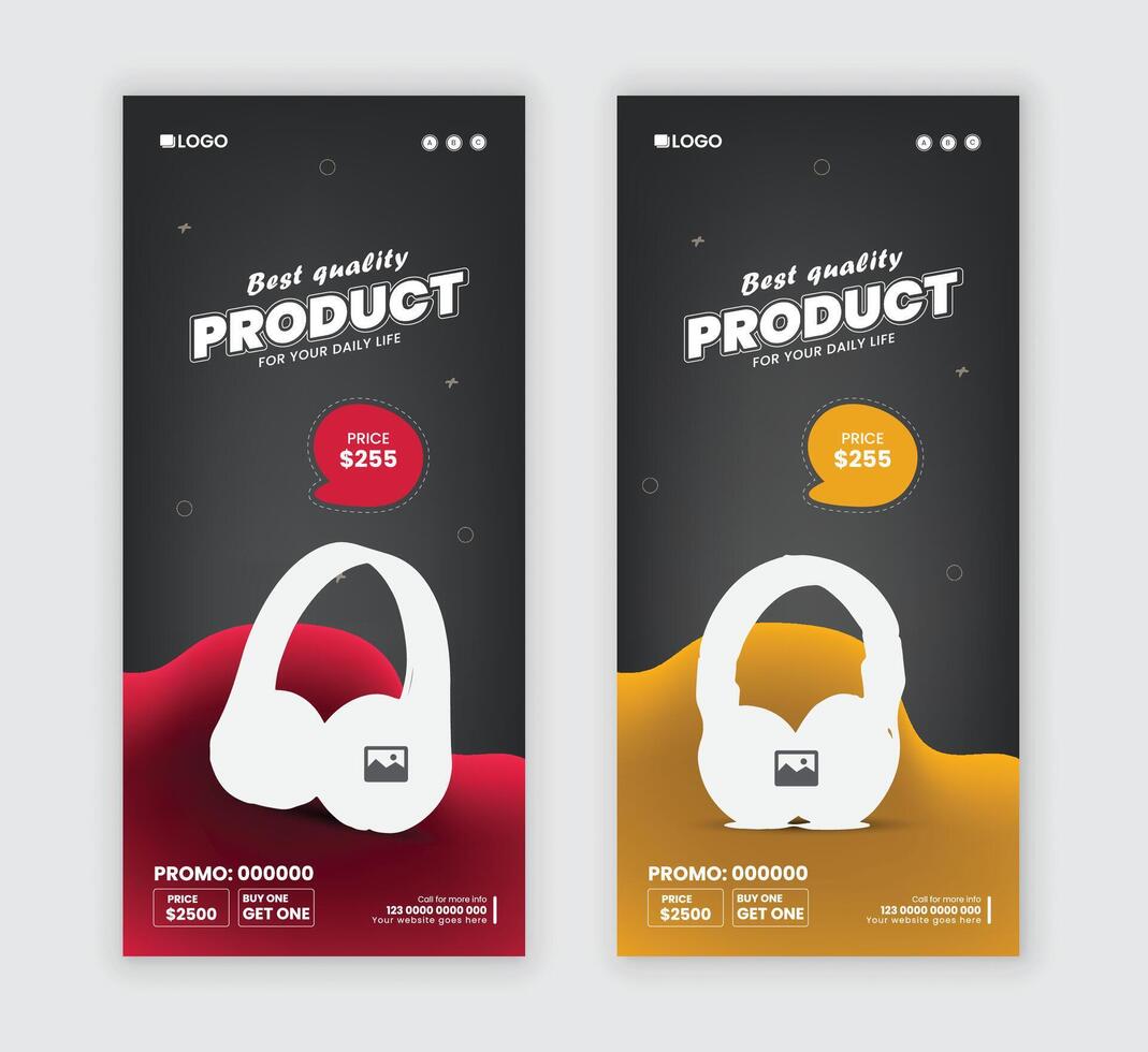 Exclusive products sale Rack card template vector