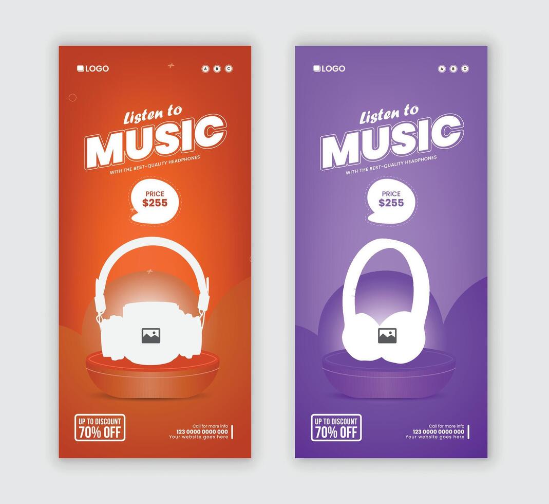 New Device sale dl flyer, rack card design template vector