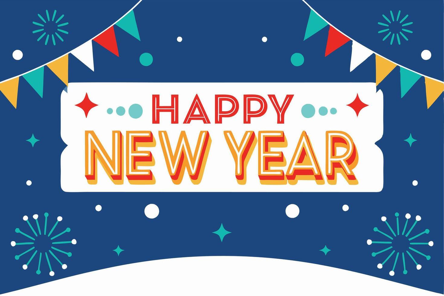Lettering Happy New Year vector