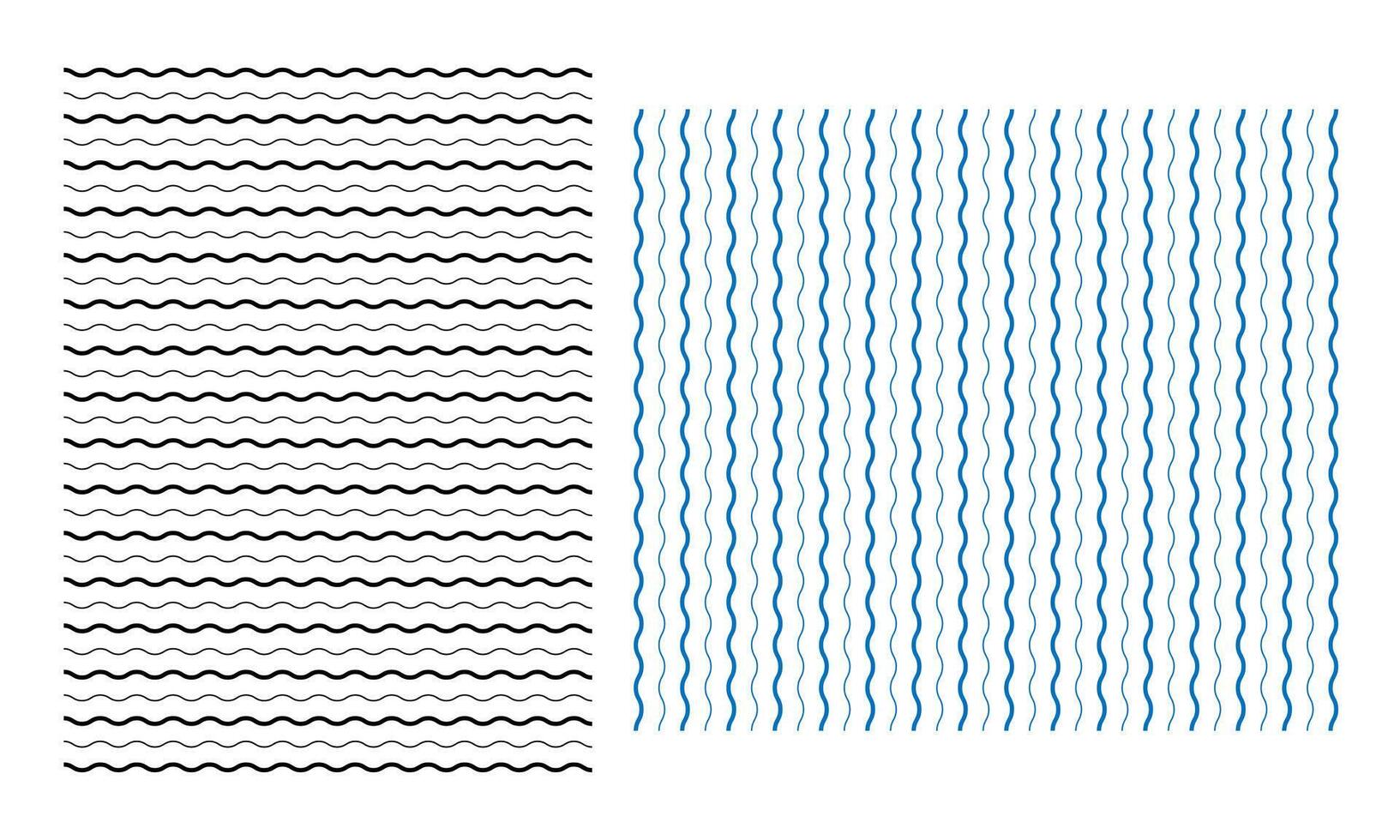 Wavy zigzag line and wave lines. Wavy curve zigzag line pattern illustration. vector