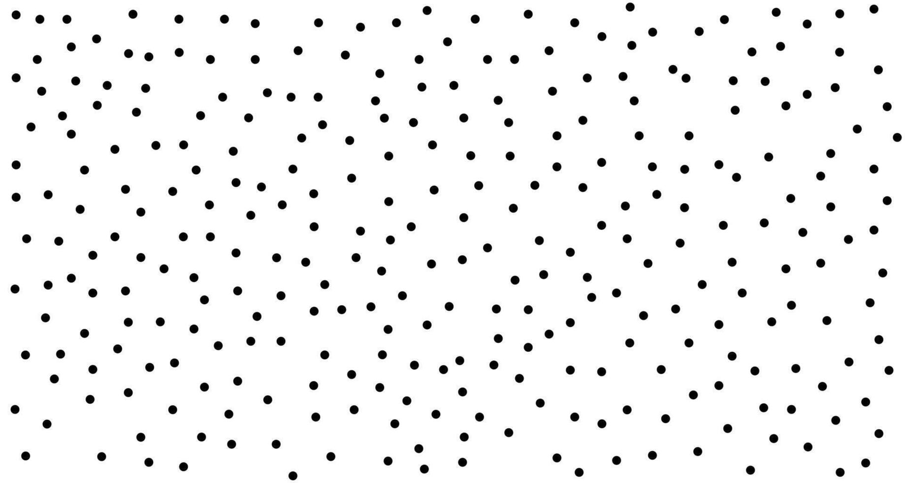 Random black scattered dots. Polka dot pattern black and white seamless illustration. vector