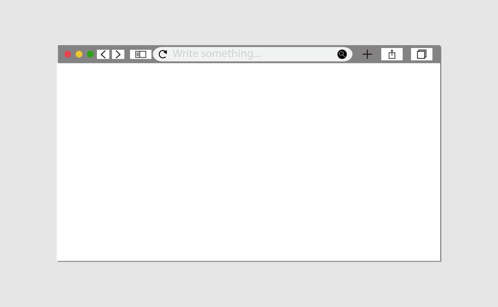 Internet browser window. Web window screen. Internet empty page concept illustration. vector