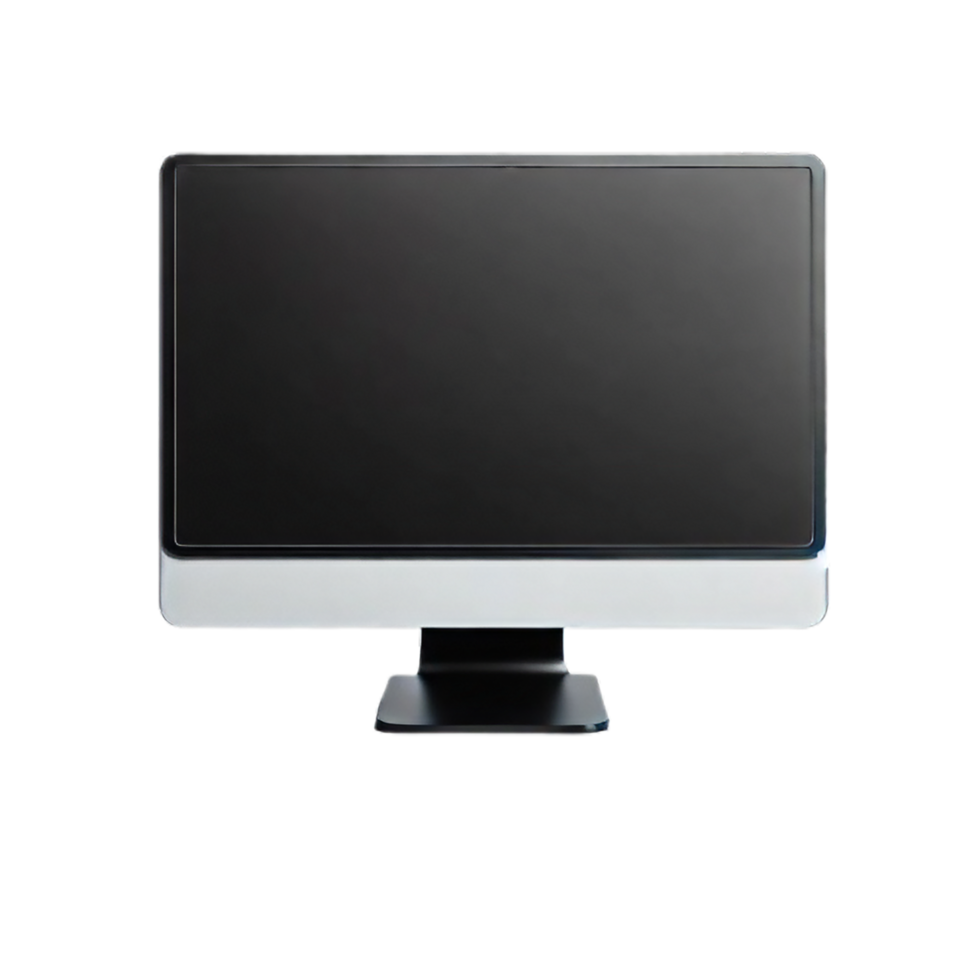 A computer monitor with a black display png